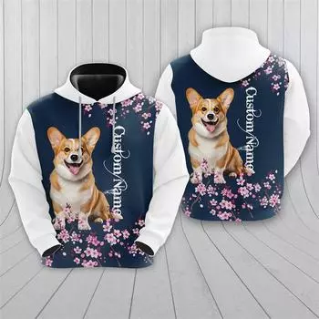 Милые толстовки с рисунком собаки корги, кавайные толстовки с принтом питбуля в 3D, для мужчин, повседневная женская одежда, свитера, спортивные костюмы для собак S