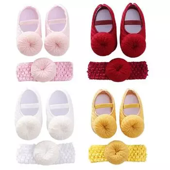 Милые туфли на плоской подошве для маленьких девочек, милые туфли на нескользящей мягкой подошве для новорожденных, свадебные туфли принцессы для малышей, первые ходунки с резинкой для волос, От 0 до 12 месяцев 11/S