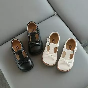 Милые туфли принцессы для девочек, весенние и осенние детские зарубежные модные маленькие кожаные туфли в британском стиле в стиле ретро, туфли Doudou 21