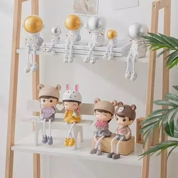 Милые украшения для полок в виде астронавтов — креативный декор для гостиной, винного шкафа, спальни или детской