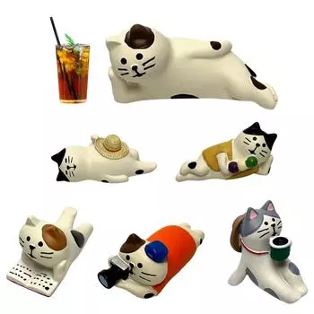Милые украшения в виде исцеляющего котенка для приборной панели автомобиля, фигурка кошки из смолы, декоративные украшения для салона автомобиля, аксессуары для автомобиля