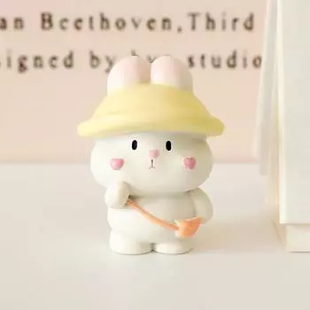 Милые украшения в виде кролика, настольные украшения из смоляного кролика, игрушки-качели с кроликом, милые мультяшные украшения для салона автомобиля, персонализированные кролики