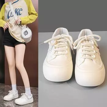 Милые уродливые милые туфли с большой головой и звездой для женщин, весна и осень 2024 года, новые универсальные туфли для сёрфинга на радужной платформе для студентов 35