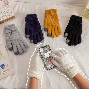 Милые велосипедные перчатки с теплом осенью и зимой