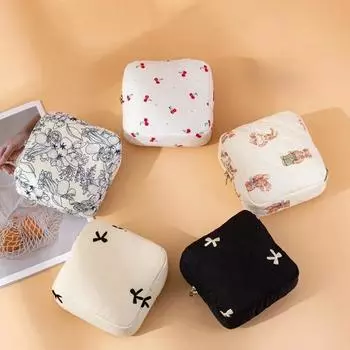 Милые водонепроницаемые сумки для хранения косметики, косметички для девочек, симпатичная сумка для хранения помады, чехол для гигиенических прокладок, мультфильм