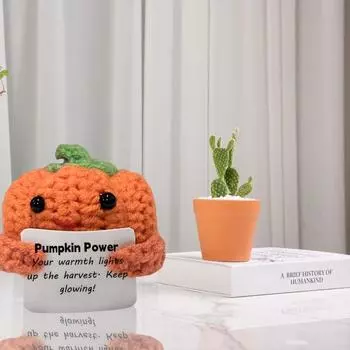 Милые вязаные куклы с позитивной открыткой Daily Happy Tips Inspirational Mini Santa Claus