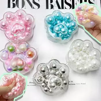 Милые взрывные шарики, кошачьи лапки, сжимающие игрушки, медленно восстанавливающиеся, стресс-игрушки для детей, расслабляющие игрушки