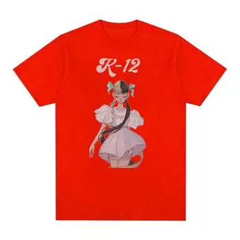 Милые забавные футболки с рисунком Мелани Мартинес для мужчин и женщин, модная футболка в стиле ретро с короткими рукавами, повседневная хлопковая футболка большого размера S чёрный