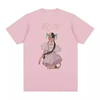 Милые забавные футболки с рисунком Мелани Мартинес для мужчин и женщин, модная футболка в стиле ретро с короткими рукавами, повседневная хлопковая футболка большого размера S чёрный