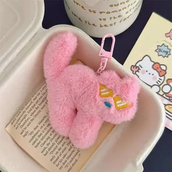 Милые забавные плюшевые солнцезащитные очки, кукла-кошка, брелок, кавайный мультяшный рюкзак, брелок, игрушки, подарки на день рождения