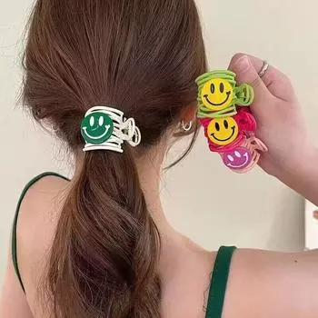 Милые заколки для волос с высоким хвостом для девочек, модные металлические заколки для волос ярких цветов, новинка 2023, аксессуары для волос, детские головные уборы