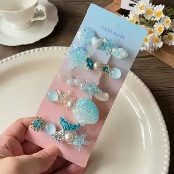 Милые заколки для волос, заколки для волос конфетных цветов, модные головные уборы, аксессуары для волос синий