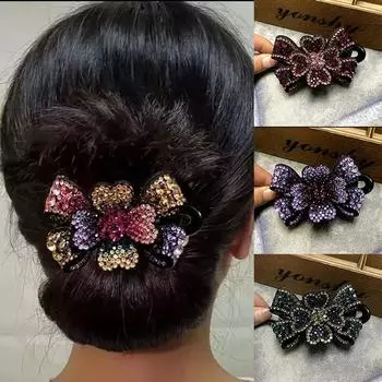 Милые заколки со стразами, аксессуар в виде утконосика, простой темпераментный цветок 9*6cm