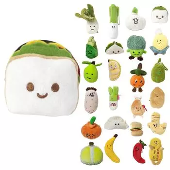 Милые закуски, серия «Овощи и фрукты», выражения лиц, плюшевые игрушечные сумки, подвески, город видеоигр, машины, подарки One Size