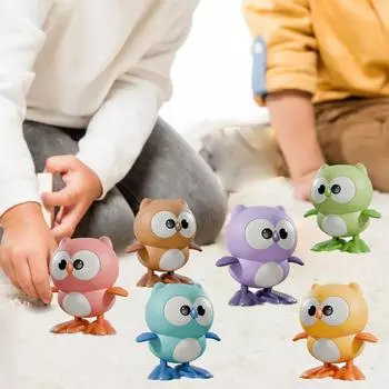 Милые заводные игрушки, ходячая заводная игрушка в виде животного - Мультяшные игрушки в виде совы | Красочные игрушки для птиц, Милая механическая игрушка для дома One Size синий