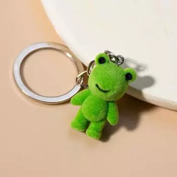 Милые зелёные лягушки-брелки, мультяшная маленькая лягушка, маленькая фигурка, брелок, забавные брелки для детей зелёный