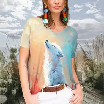 Милые женские футболки с изображением животных из мультфильмов, футболка с 3D-принтом, повседневная футболка с коротким рукавом и круглым вырезом, женская одежда больших размеров S