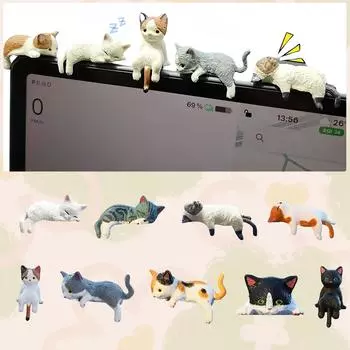 Милые животные, автомобильные аксессуары, смоляные кошки для украшения приборной панели, украшения стола, украшения для автомобиля, украшения интерьера, зеркала заднего вида, забавные подарки One Size