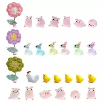 Милые животные, автомобильные украшения, курица, автомобильные украшения, креативный кролик, украшение для салона автомобиля, светящееся в темноте для центральной консоли автомобиля A