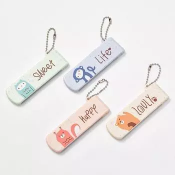 Милые животные мультфильм расческа парикмахерская карманная щетка для волос простая расческа для макияжа для женщин off white-random picture