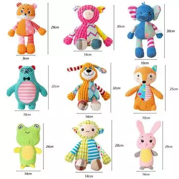 Милые животные, плюшевые игрушки для маленьких собак, пищащая игрушка для щенков, жевательная игрушка для чистки зубов, талисманы, аксессуары, мягкая игрушка ши-тцу, товары As the picture