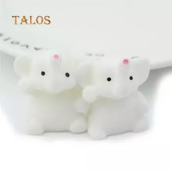 Милые животные слон сжимают Исцеляющие забавные детские игрушки Kawaii игрушка для снятия стресса Декор игрушки для всех возрастов белый