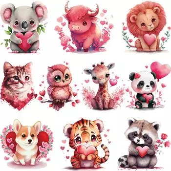 Милые животные, термонаклейки для одежды, моющиеся термопрессы A-Level, виниловые толстовки, топы, нашивки для рюкзака
