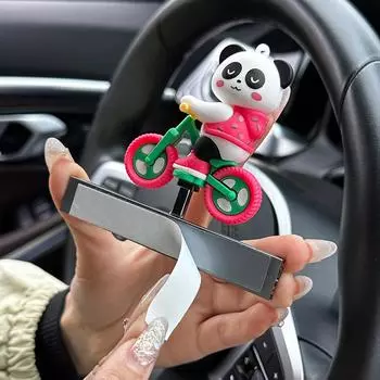 Милые животные, украшения для автомобилей, креативные движущиеся куклы, транспортные средства, милые велосипедисты, панды, мультяшные куклы, аксессуары для салона автомобиля синий