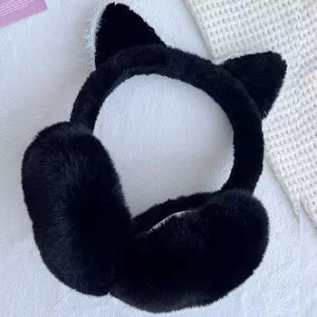 Милые зимние наушники Теплые наушники Мягкие теплые складные наушники для студентов Выход на улицу Толстые плюшевые наушники