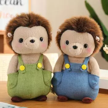 Милый 1 шт. 25 см/35 см кавайный ежик плюшевые игрушки мягкие чучела животных куклы подушка подарок на день рождения для детей малышей 25cm коричневый