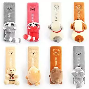 Милый 3D автомобильный ремень безопасности плечевой протектор страховочный ремень удлинитель мультяшный автомобильный ремень безопасности чехол защитный чехол принадлежности PINK CAT