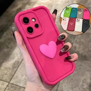 Милый 3D чехол Love Heart для девочек, матовый чехол для Xiaomi Redmi Note 12 Pro Plus 5g 4g, противоударный мягкий силиконовый чехол на заднюю панель Note12 12pro Redmi 12 4G белый