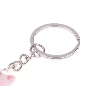 Милый 3D Флокированный маленький брелок для кошек из смолы, брелок для мобильного телефона с изображением кошки, брелок для автомобиля, наушники, рюкзак, подвески, сумка, декор