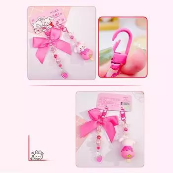 Милый 3D Кот мультфильм леденец бисерный брелок женская сумка кулон автомобильный брелок украшение небольшой подарок рождественский подарок