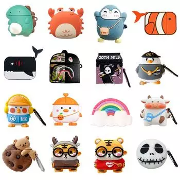 Милый 3D мультяшный чехол для Apple AirPods 1 2 3rd Чехол для AirPods Pro Чехол Мягкий защитный чехол для наушников Аксессуары для наушников for AirPods 1 2