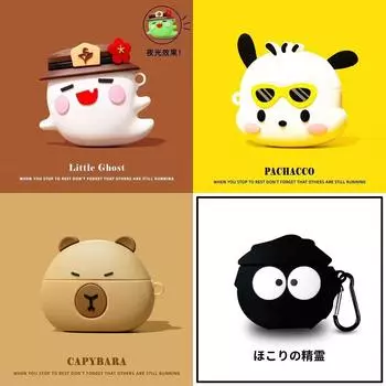 Милый 3D мультяшный чехол для наушников Airpods 4 Мягкий силиконовый креативный чехол для Airpods 4 поколения Ударопрочный защитный чехол For Airpods 4