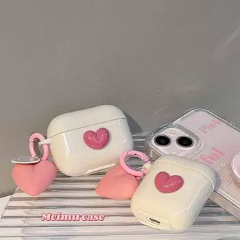 Милый 3D Сердце Любовь Силиконовый Наушники Аксессуары Чехол для Airpods 3rd для Airpods 1 2 Pro Чехол Креативный Улыбка Орнамент Брелок for Airpods 1or 2