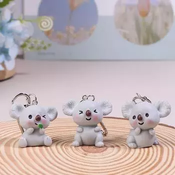 Милый 3D выдра коала фламинго животное брелок брелок для ключей для женщин мужчин мультфильм кулон сумка держатель для ключей аксессуары