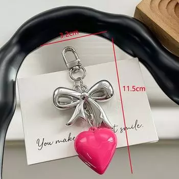 Милый акриловый бант-сердце брелок для телефона брелок модный портативный рюкзак украшения аксессуары подарки
