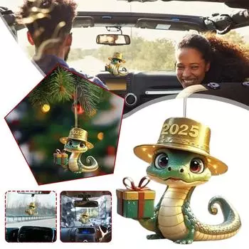 Милый акриловый подвесной акриловый кулон, праздничное акриловое украшение на Рождество для дома, легко новый Snak G5S7 Green-One size