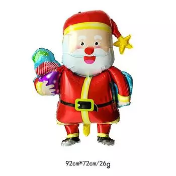 Милый алюминиевый Санта-Клаус, лось, снеговик, пингвин, рождественский декоративный шар 4