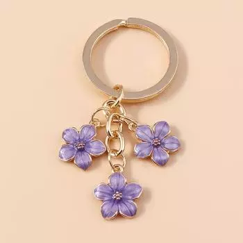 Милый эмалированный брелок, красочный брелок с цветком сакуры, милые брелки для женщин и девочек, аксессуары для сумочек, ювелирные изделия своими руками, подарки