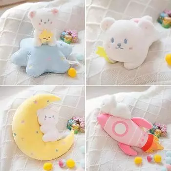 Милый ангел, медведь, лунный медведь, звезда, медведь, самолет, медведь, плюшевая игрушка, мягкая начинка, подарок на день Святого Валентина, Рождество, подарок на день рождения, украшение дома