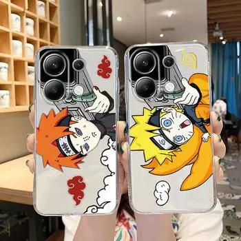 Милый аниме мягкий прозрачный силиконовый чехол для Xiaomi Redmi Note 13 14T 15 Samsung A55 A35 M35 S24 FE iPhone Huawei Honor Camera защитный противоударный чехол Samsung Galaxy S20