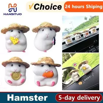 Милый аниме соломенная шляпа хомяк украшение для автомобиля консольные украшения кукольный автомобиль интерьер подвеска украшение для автомобиля крутые автомобильные аксессуары