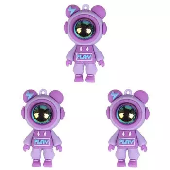 Милый автомобильный воздуховод, парфюмерный зажим, мультяшный астронавт, автомобильный освежитель воздуха (фиолетовый)