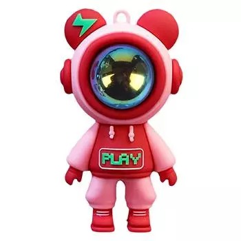 Милый автомобильный воздуховод, парфюмерный зажим, мультяшный астронавт, автомобильный освежитель воздуха (черный)