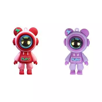 Милый автомобильный воздуховод, парфюмерный зажим, мультяшный астронавт, автомобильный освежитель воздуха (красный)