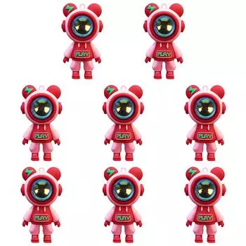 Милый автомобильный воздуховод, парфюмерный зажим, мультяшный астронавт, автомобильный освежитель воздуха (красный)