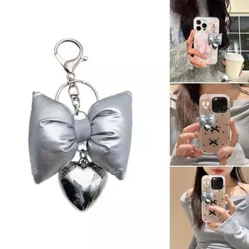 Милый бант сердце звезда брелок кулон сумка телефон кулон женский рюкзак сумка Шарм милое подвесное украшение 2